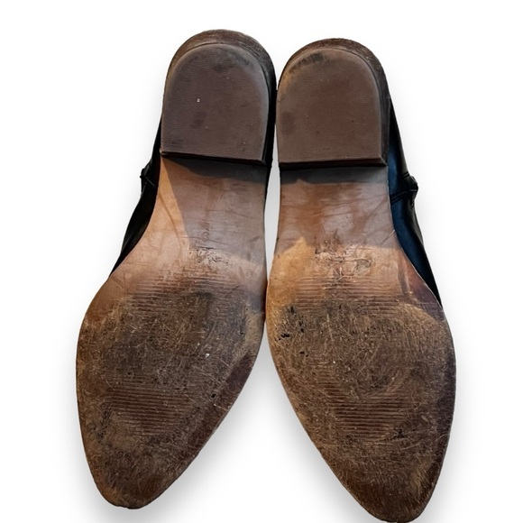 Madewell Charley Ankle Boots Pointed Side Zip Low Heel Black Leather SZ 9 K5307 - Picture 11 of 12